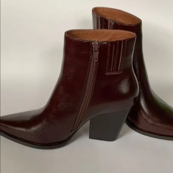 NEW Jeffrey Campbell Flynn Burgundy Boots Size 6 - Picture 9 of 15